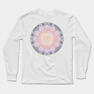 Sunset Gradient Mandala Long Sleeve T-Shirt